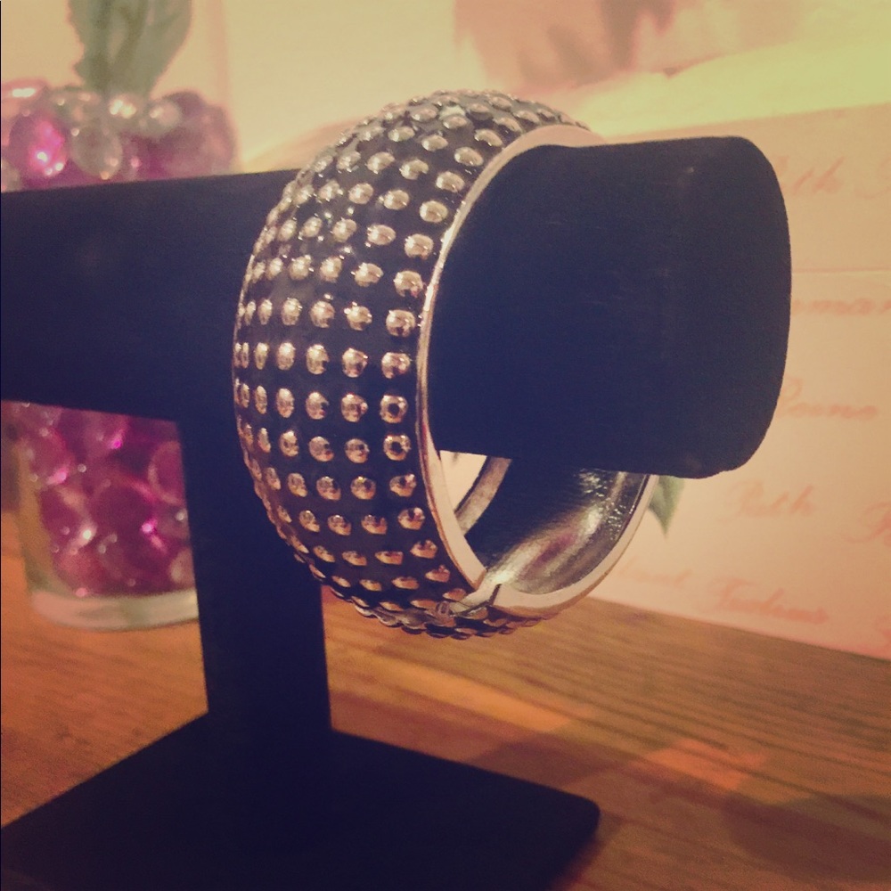Metallic Chunk Biker Bracelet